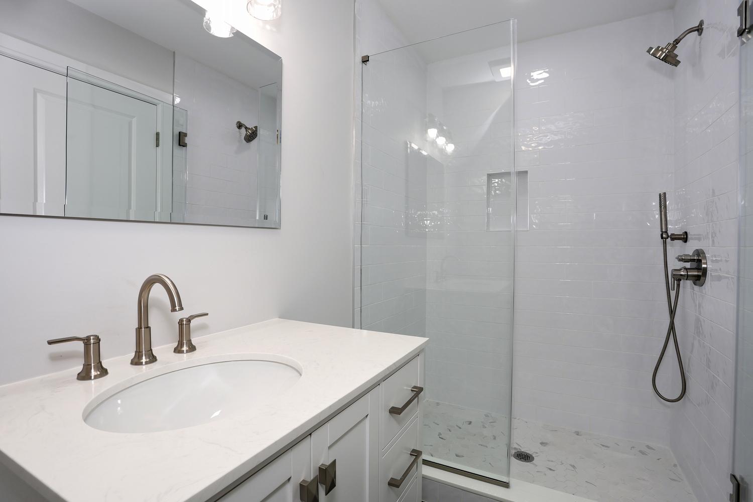 Hillsdale NJ custom home — Full Bathroom — Tile Detail — Dadak LLC