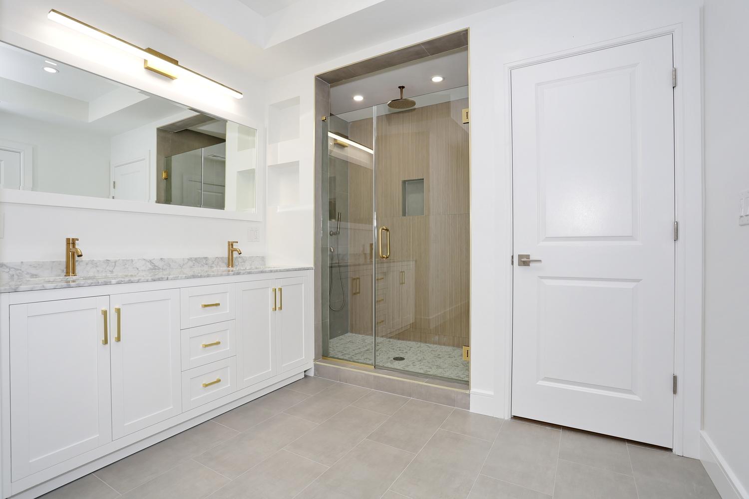 Hillsdale NJ custom home — Primary Bath — Double Vanity — Dadak LLC