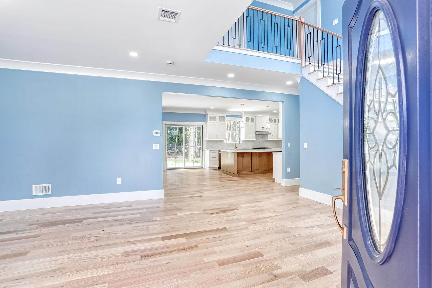 Montvale entryway & stairs — Foyer Entryway Hardwood Floors — Dadak LLC