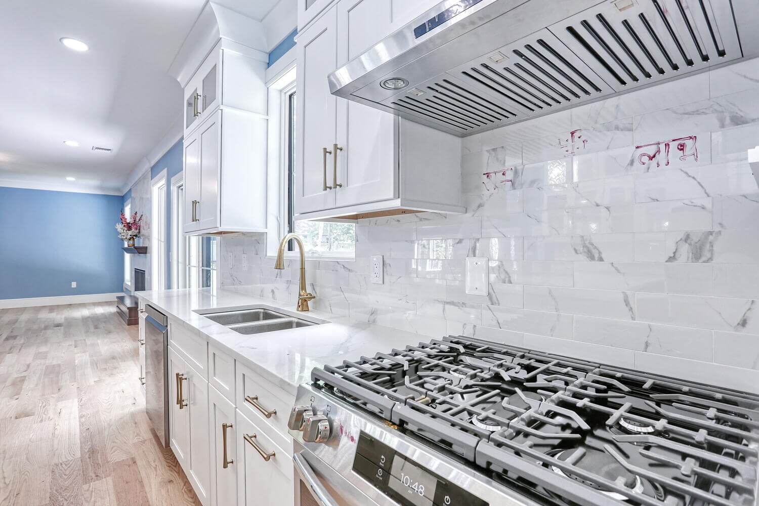 Montvale kitchen — Kitchen Stove Hood Detail — Dadak LLC
