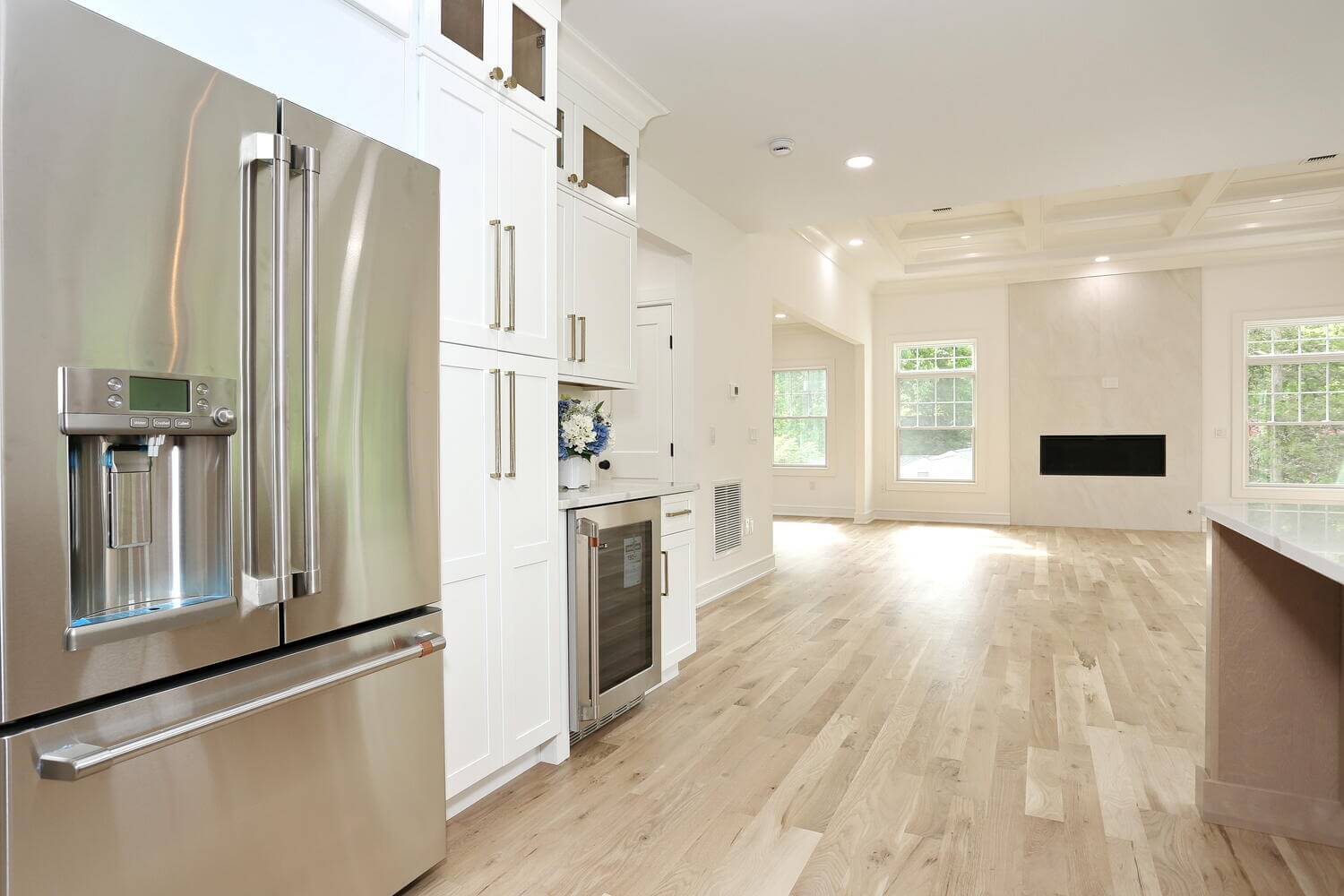 Park Ridge kitchen — Kitchen Refrigerator Living Room View — Dadak LLC
