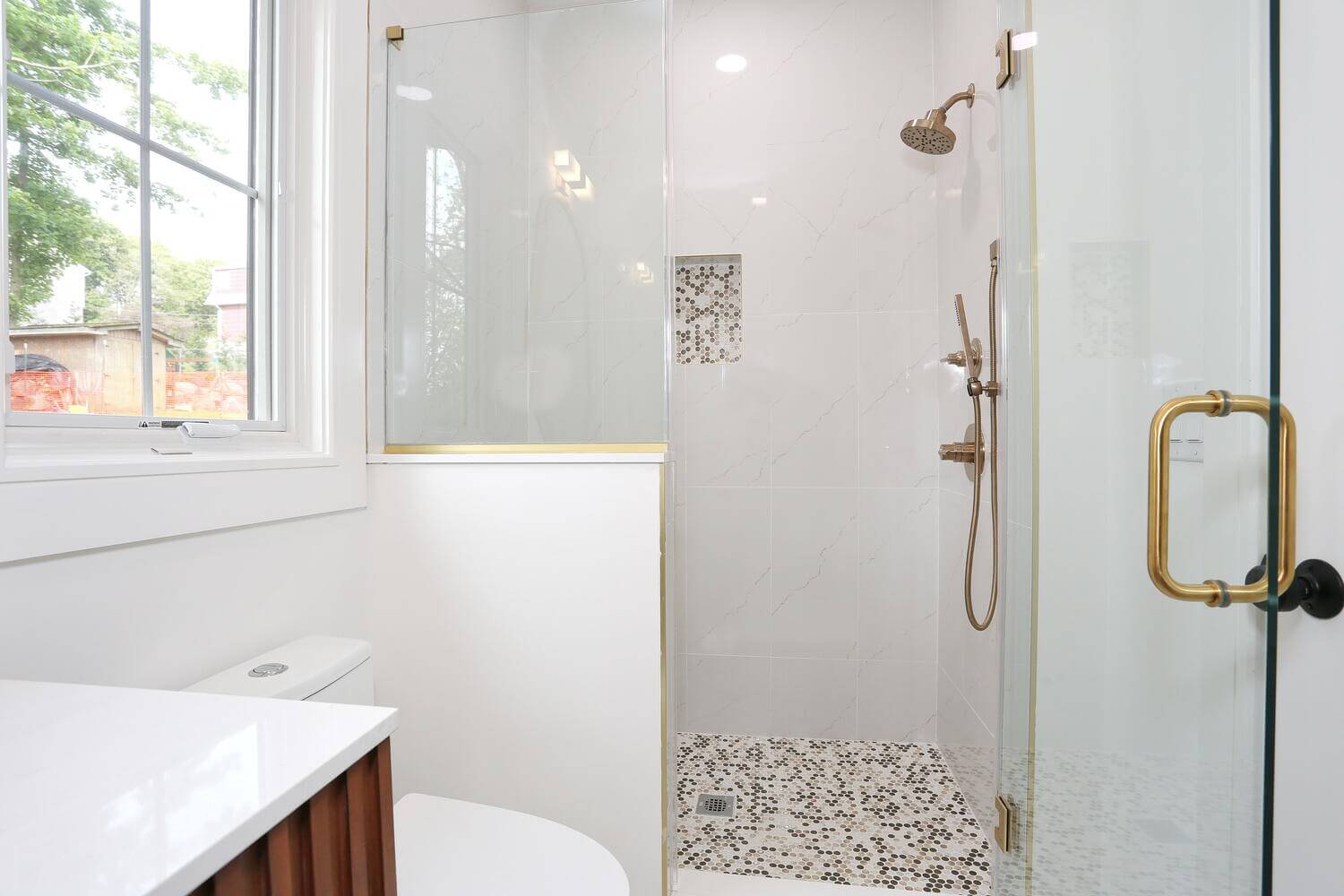 Park Ridge bathroom — Secondary Bathroom Shower View — Dadak LLC
