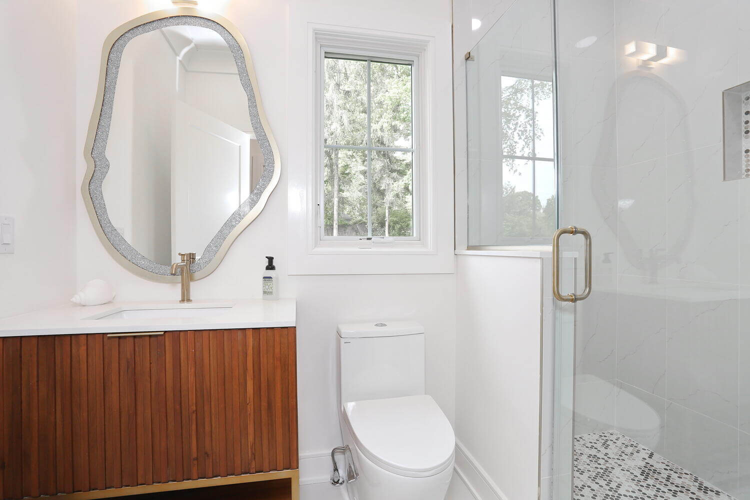 Park Ridge bathroom — Secondary Bathroom Vanity And Shower — Dadak LLC