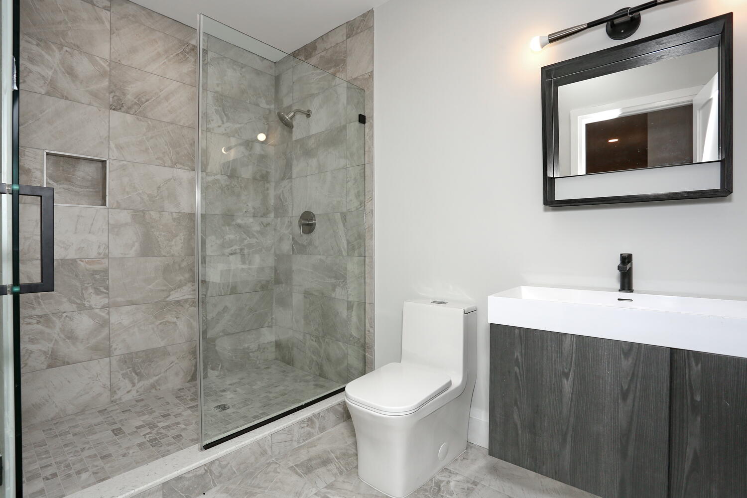 River Vale basement — Basement Bathroom — Dadak LLC