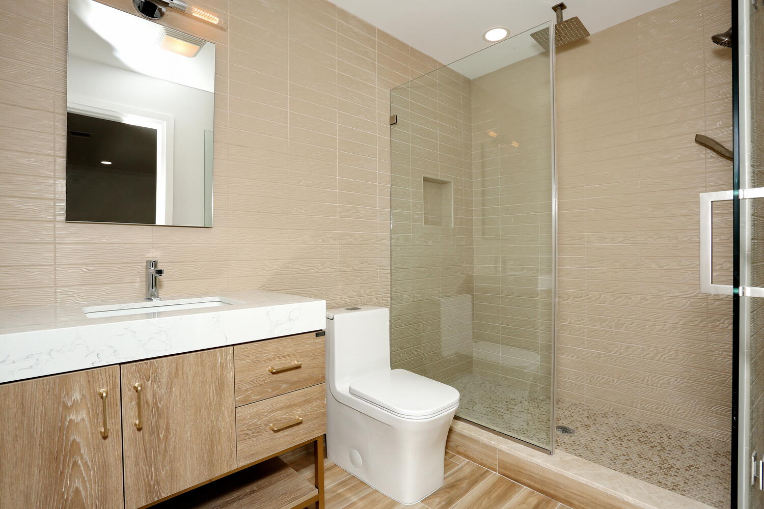 River Vale bathroom — Bedroom Three Bathroom Marble — Dadak LLC