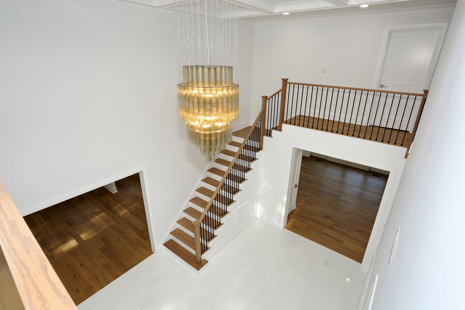 River Vale entryway & stairs — Foyer Entry View — Dadak LLC