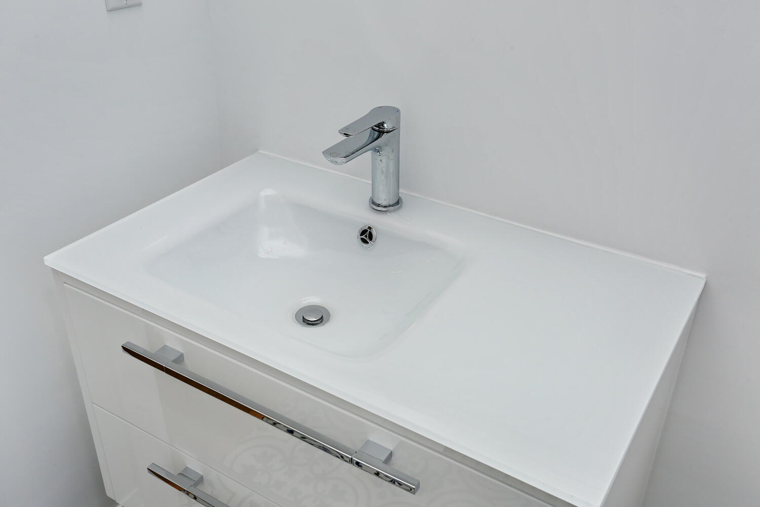 River Vale bathroom — Powder Room Marble Tile — Dadak LLC