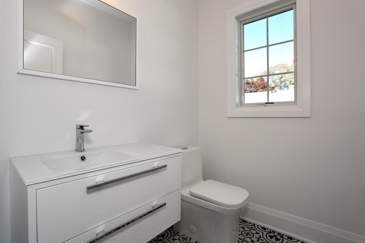 River Vale bathroom — Powder Room Vanity — Dadak LLC