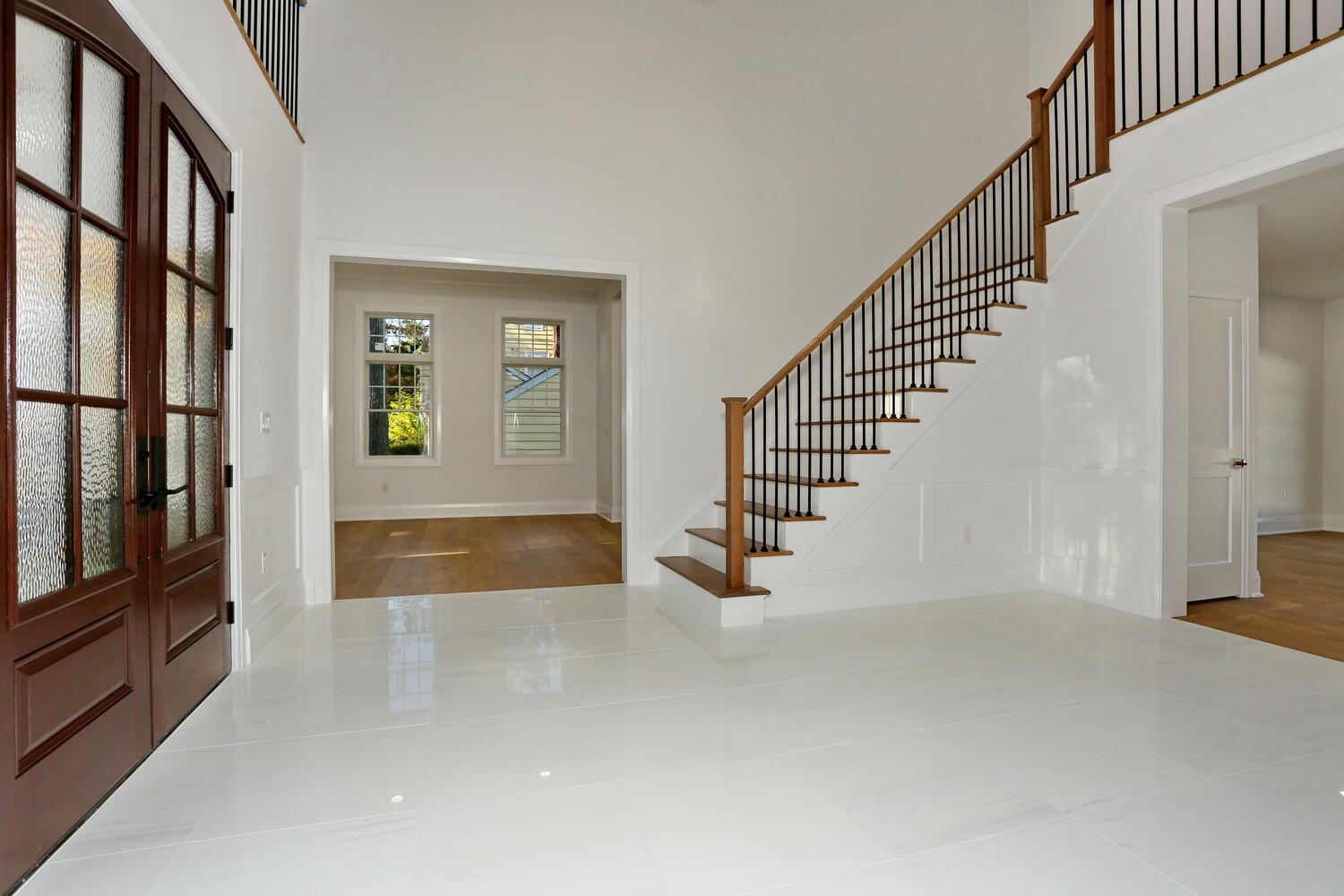 River Vale entryway & stairs — Staircase Hardwood Steps — Dadak LLC