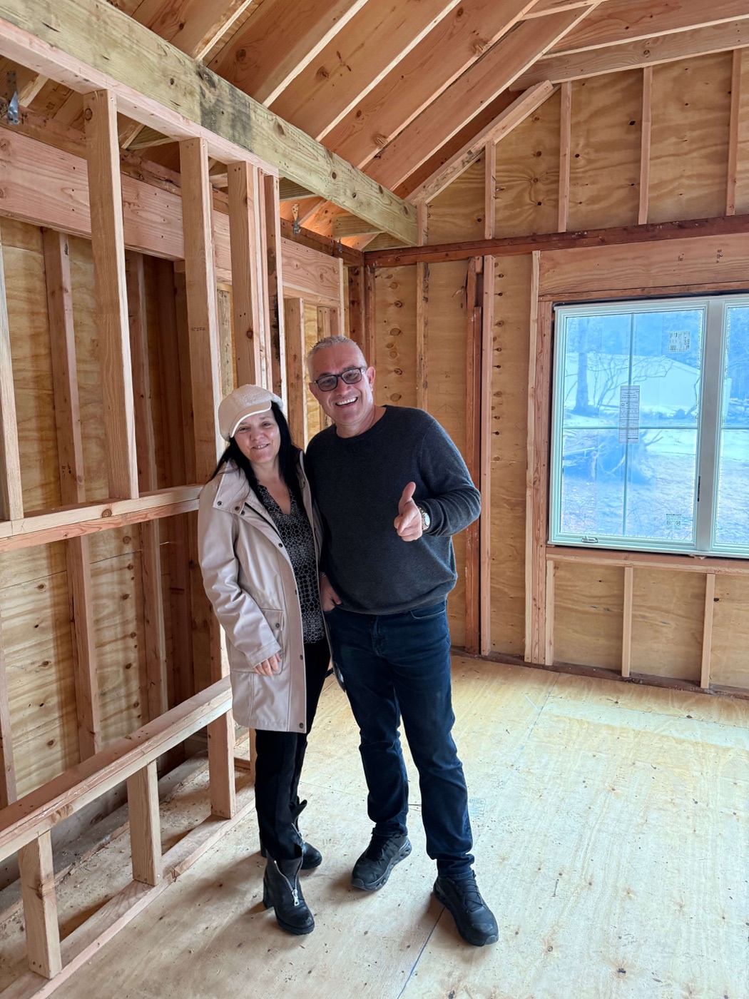Dragan and Kosa Dinic of Dadak LLC on a job site in Bergen County NJ